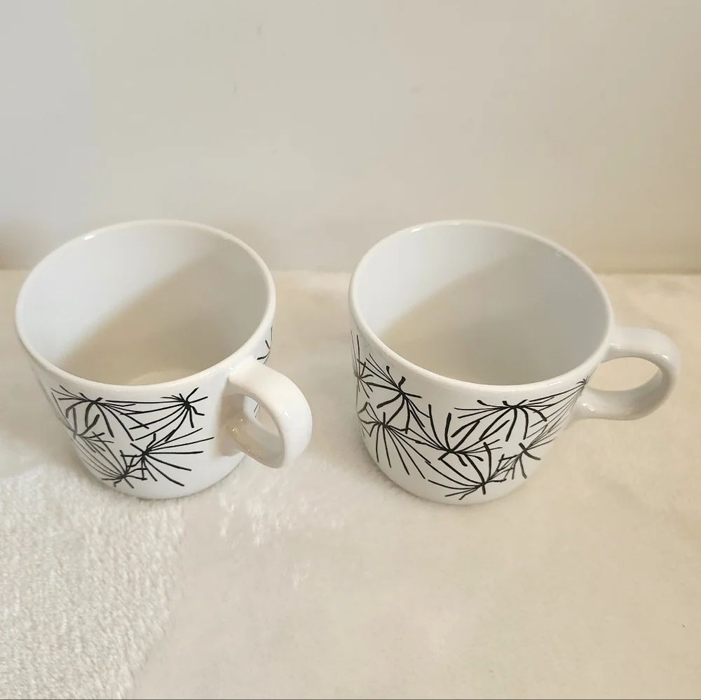 Ikea 15199 Vintage Maria Vinka Ungdom Black White Starburst Coffee Tea Mug 7 Oz